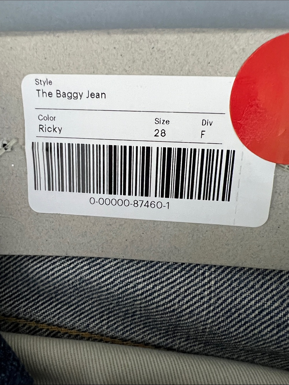 New Everlane THE OG BAGGY JEAN in Ricky Size 28 - Picture 6 of 12